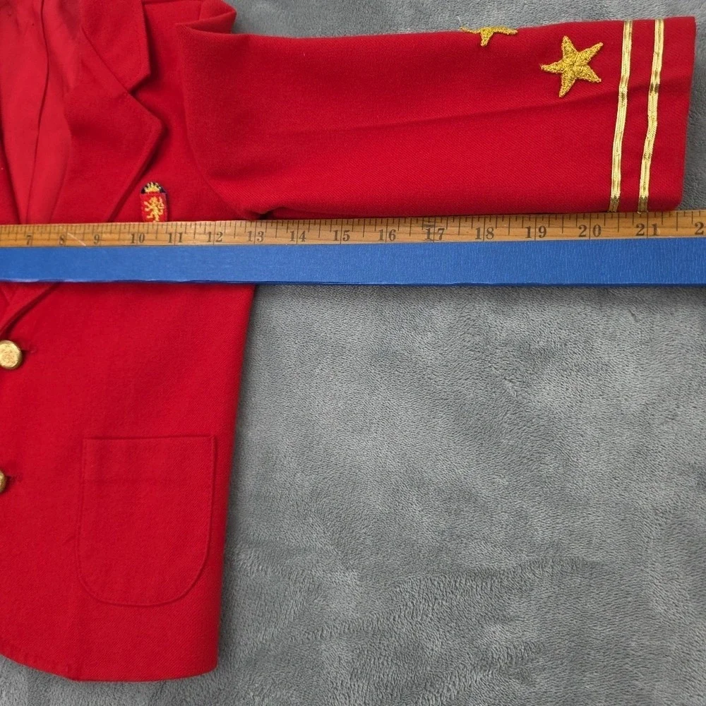 Vintage Good Lad Red Gold Button Blazer Little Boys Size 4 Made‎ In The USA